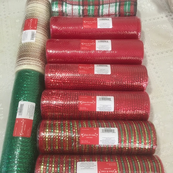 π Decorative Mesh Lot, 9 Rolls